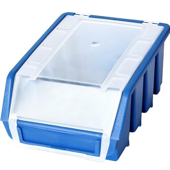 Zásobník plastový s víkem Ergobox 2 Plus modrý