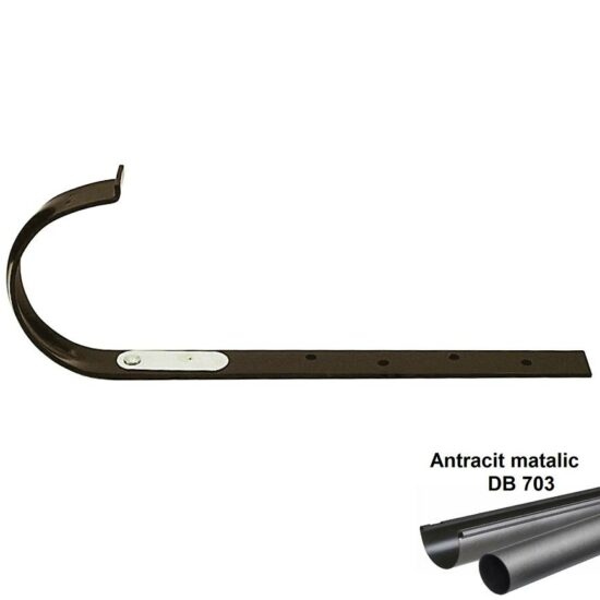 Kovový hák rovný antracit-metalic 100 mm
