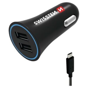 Nabíječka USB 12/24V Swissten 2